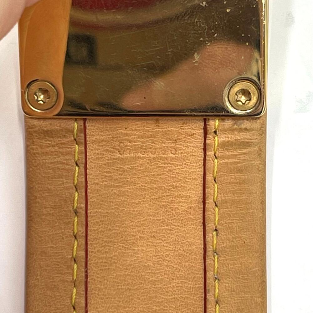 Louis Vuitton LV Womens Leather Logo Cuff Bracelet Gold Clasp w/Box & Dust Bag - Picture 9 of 14